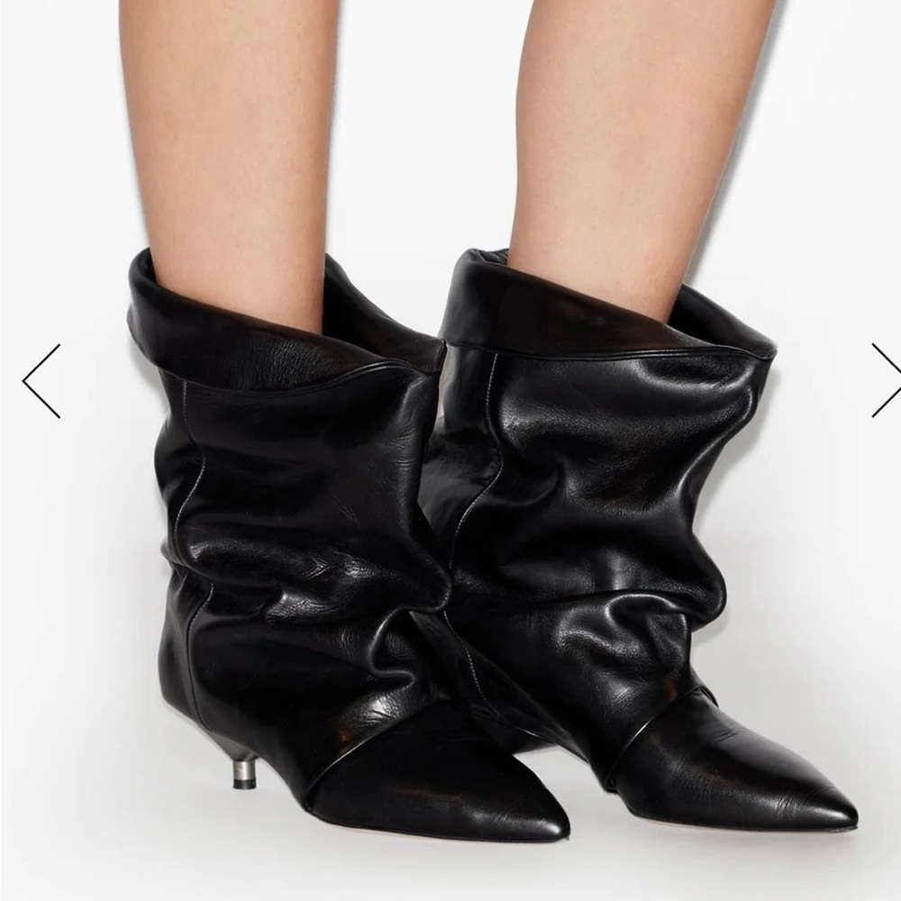 Isabel Marant Edrik kitten heel scrunch boot